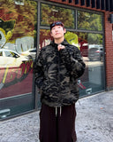 Ray Camo Hood Bomber Jacket