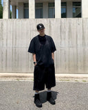 Nylon Track Stitch Bermuda Pants