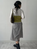 Tartan Check A-Line Midi Skirt