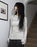 Pale drape top