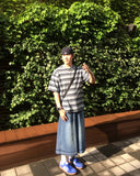 [Plan] Cutting Brush Washing Bermuda Denim