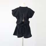 Sells Back Open T-shirt + Pants Training Set