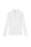 Rib semi-zip-up muscle fit knit