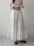 Aco Tiered Flare Long Skirt