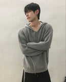 Meliou Crop Knit Hood Zip-Up