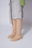 paper leather long boots