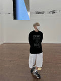 Texture See-through Knit Long-Sleeved T-Shirt