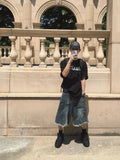 Checka Dirty Oil Bermuda Denim Pants