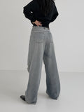 855 Pintuck Wide Denim Pants