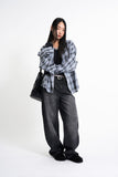 Lucent pigment over check shirt