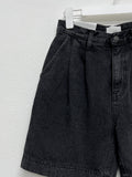 Black Blue Pintuck Part 4 Pants