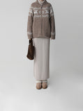 Nordic Knit Zip-up Jacket