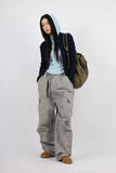 Basic ribbed knit zip-up