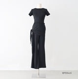 Ruble Slim T-shirt + Wrap Pants Set