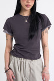 Slub Layered Crop Tee
