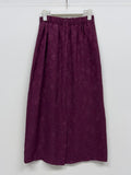 Jacquard flower long skirt