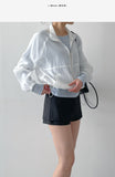 Organza Raglan See-through Blouson Jumper