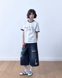 Grace Crop Ringer Tee