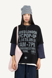 Pop-up vintage print T-shirt