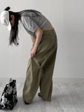[unisex] Wave Dyeing Wide Denim Pants