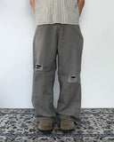 Damage Cotton Curved Pants
