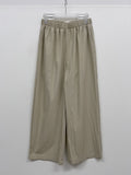 [Skirt SET] Wrap Nylon Banding Wide Pants