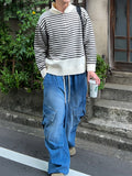 Banker Stripe Half Zip-Up Knit