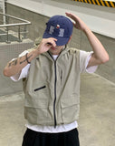 4 Pocket nylon hood vest