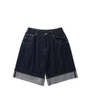 Turn-up Selvedge Denim Half Pants