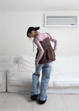 PINK WASHING WIDE DENIM PT