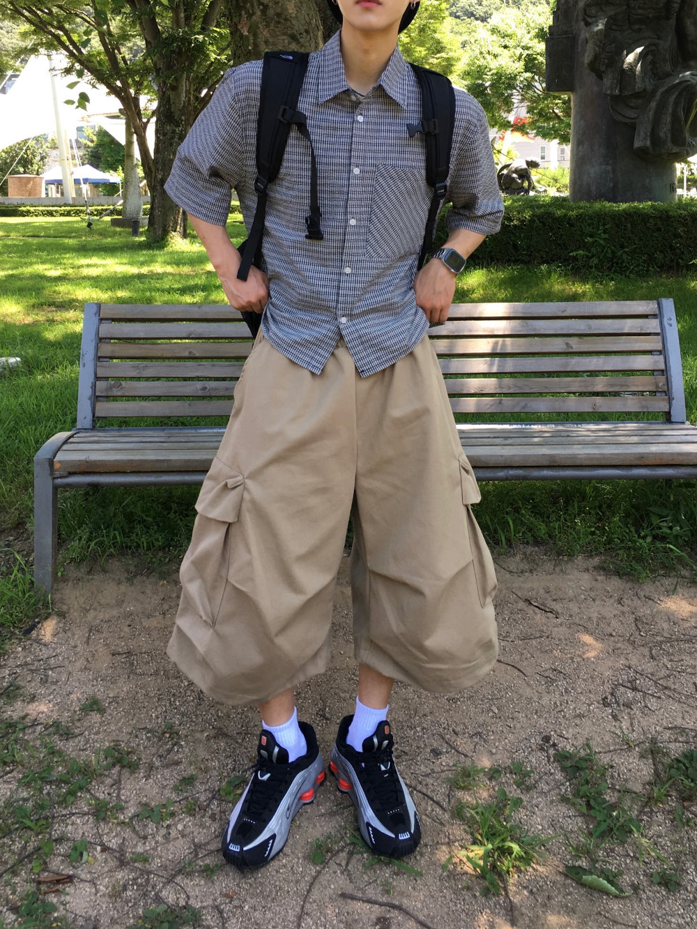 【DISCERNMENT】Mad Pintuck Bermuda Cargo Pants DISCERNMENT (ディーサーメント) - マッドピンタックバミューダ