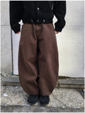 Vibrick Brown Balloon Wide Pants