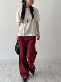 121 One Tuck Cotton Wide Pants