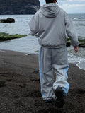 Billy Side Denim Color Matching Sweatpants