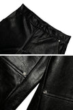 LEATHER BIKER PANTS