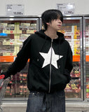 One star hoodie zip-up