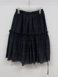 Shiny Flare Midi Skirt