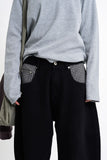 Wellington check balloon cotton pants