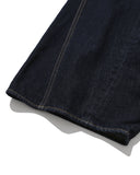 Panelled Barrel Denim Pants - Indigo