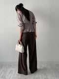 [Long Sleeve Ver.] Earth Wrap Loose Fit Blouse