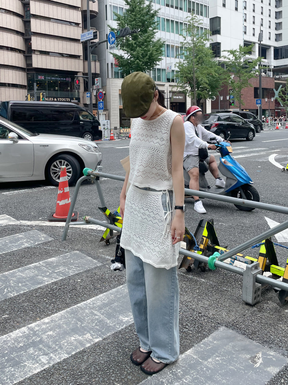 【INCHANT ME】Punching Lace Knit Skirt INCHANT ME(インチャントミー) - パンチングレースニット