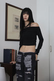 Gary dark black pants