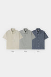 Pastel check cropped short-sleeve shirt
