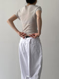 [unisex] Bene Pintuck Wide Denim Pants