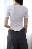 U-neck Slim T-shirt