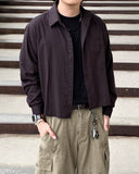 [Linen] Mate Crop Check Shirt