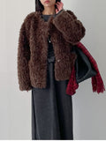 Jacqueline Round Overfit Fur Jacket