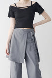Roselle U-neck Crop T-Shirt