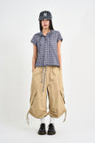 String Balloon Bermuda Pants
