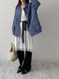 Garment Work Over Fit Half Jacket